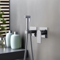 Гигиенический душ со смесителем Aquatek Лира AQ1420CR Хром латунь встраиваемый