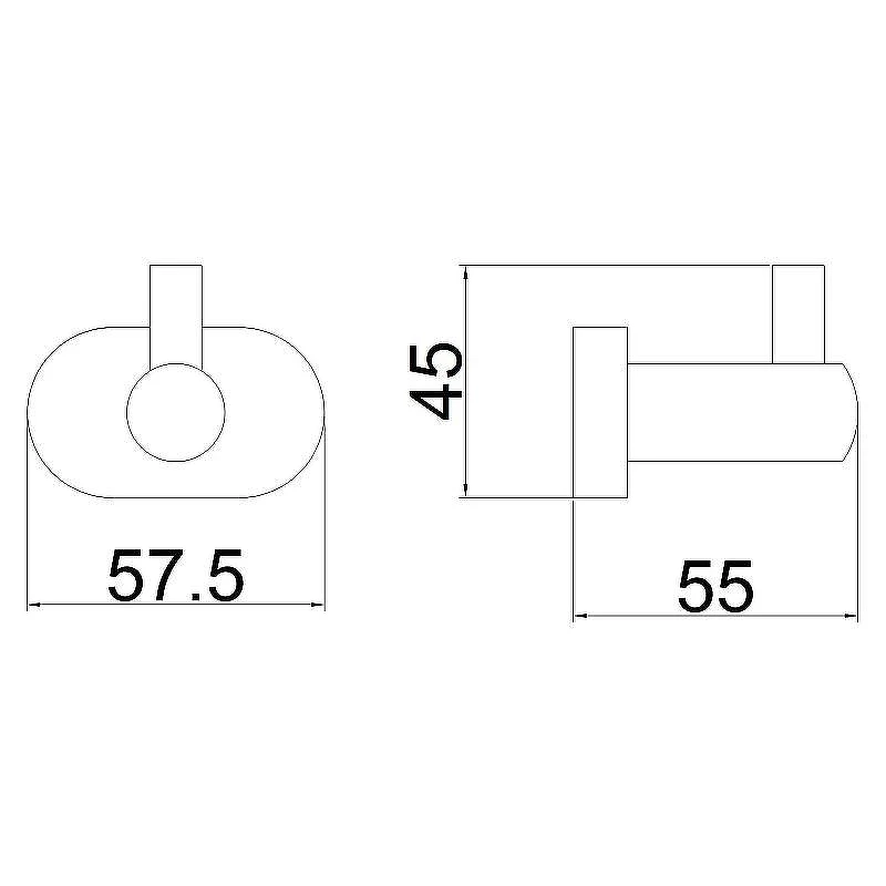 Крючок Belz B901 B90105-1 Черный матовый