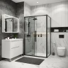 Душевой уголок Grossman Cosmo 110x100 120.K33.02.1110.21.00 профиль Черный матовый стекло прозрачное