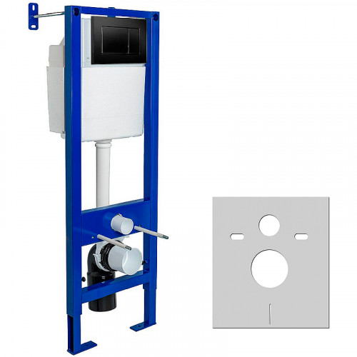 Инсталляция Berges Atom 410 040332 для унитаза с Черной клавишей смыва пластик