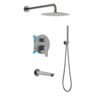 Душевая система Aquatek Бетта AQ1173BGM цвет Оружейная сталь