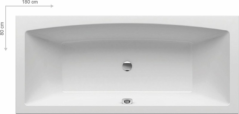 Акриловая ванна Ravak Formy 02 180x80 C891000000 Без гидромассажа