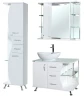 Шкаф пенал Bellezza Рио 50 R 4623606021017 Белый МДФ / ЛДСП, стекло