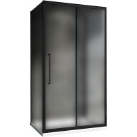 Душевой уголок Abber Schwarzer Diamant 140x80 AG30140BMH-S80BM-S80BM профиль Черный стекло матовое