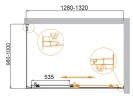 Душевой уголок Cezares Molveno 130x100 MOLVENO-AH-11-130/100-C-Cr-IV профиль Хром стекло прозрачное