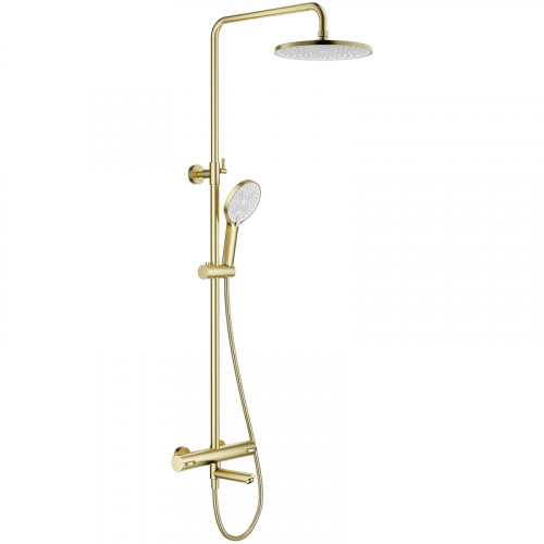Душевая система Splenka S223.26.03 с термостатом Золото матовое нержавеющая сталь на стену