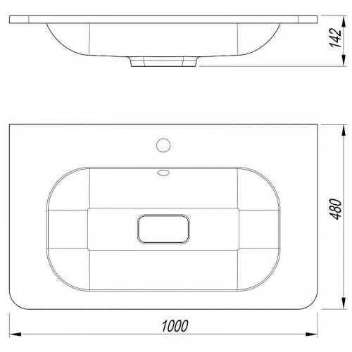 Раковина Art&amp;Max 100 AM-LAV-1000-MR-FN Белая матовая