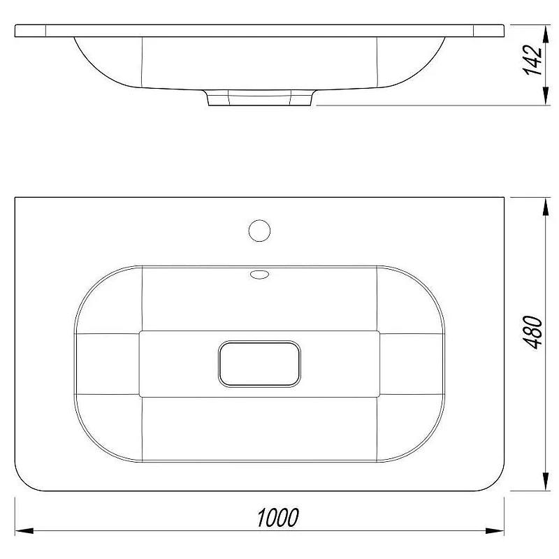 Раковина Art&Max 100 AM-LAV-1000-MR-FN Белая матовая
