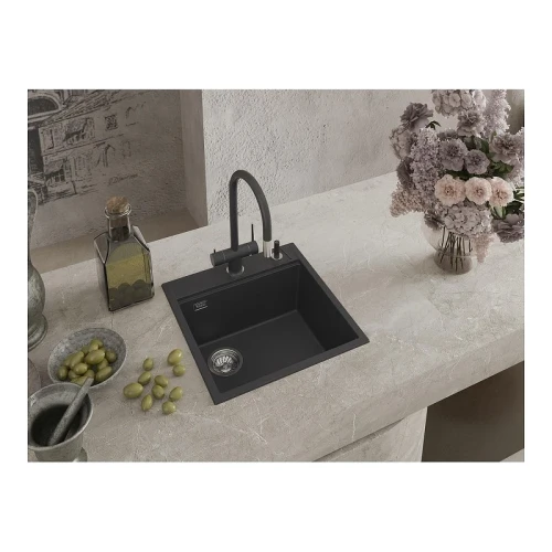 Кухонная мойка Rivelato Tesoro 45 TR-505-L antracite цвет Антрацит