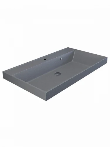 Тумба с раковиной Uperwood Tanos-Classic Quartz 80 3930421702 подвесная цвет Белый матовый Графит матовый