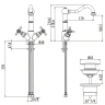 Смеситель для раковины Gattoni TRD TR300/18C0 Хром латунь