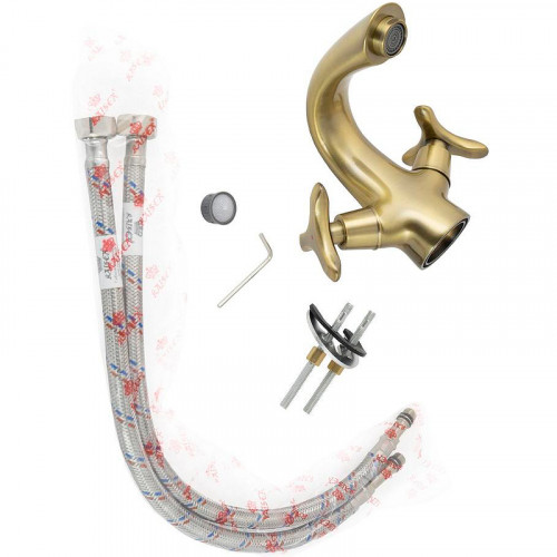 Смеситель для раковины Kaiser Trio 57011-1 Бронза латунь