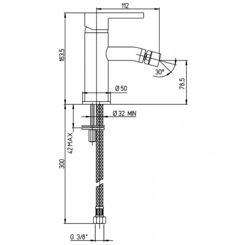 Смеситель для биде Paini Brera 74PJ304 Золото матовое