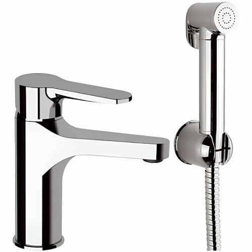 Смеситель для раковины Remer Winner W10SHW с гигиеническим душем Хром латунь