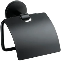 Держатель туалетной бумаги Bemeta Nox 102512010 с крышкой Черный матовый