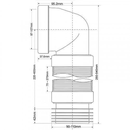 Фановая труба McAlpine MRWC-F11R цвет Белый