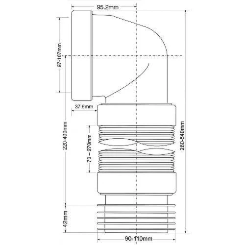 Фановая труба McAlpine MRWC-F11R цвет Белый