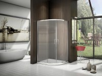 Душевой уголок Good Door Latte R-120-G-WE 120x80 профиль Белый стекло Grape