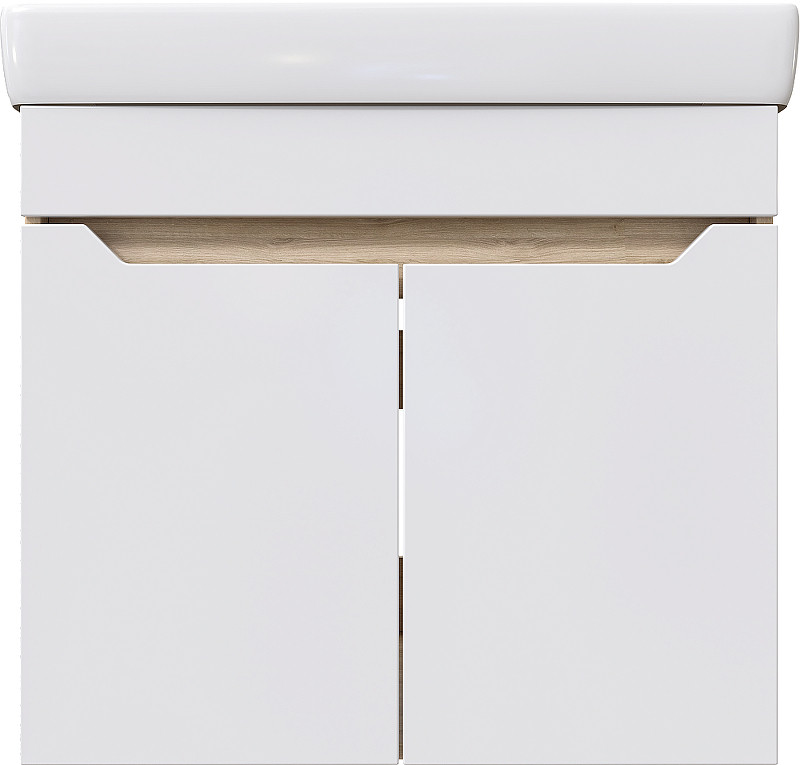 Тумба с раковиной DIWO Архангельск 60 подвесная цвет Белый Дуб сонома