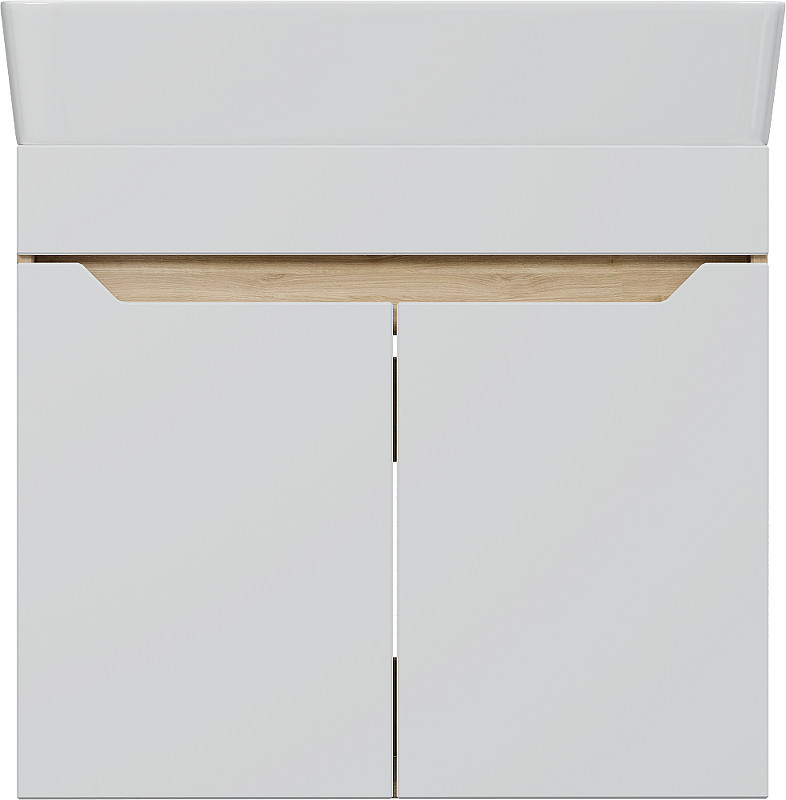 Тумба с раковиной DIWO Архангельск 60 подвесная цвет Белый Дуб сонома