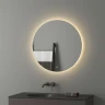 Зеркало Evoform Ledshine d70 BY 2654 с подсветкой 18 W - сенсорный выключатель - теплый белый свет стекло