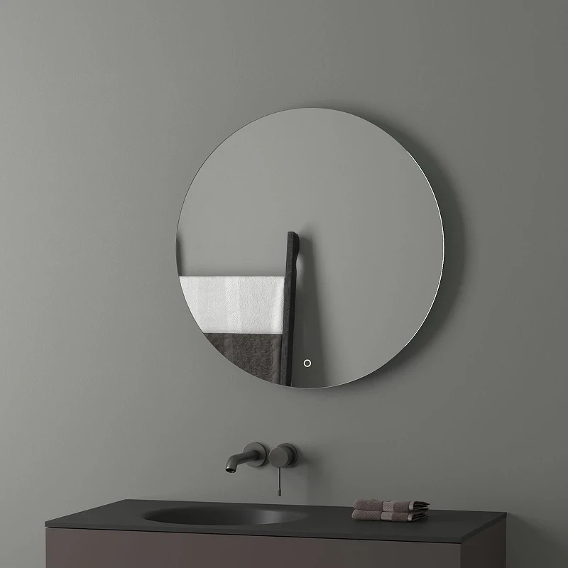Зеркало Evoform Ledshine d70 BY 2654 с подсветкой 18 W - сенсорный выключатель - теплый белый свет стекло
