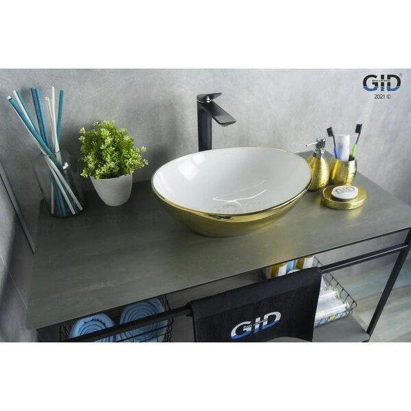 Раковина-чаша Gid Esfera Nc999 41 52229 цвет Золото Белый