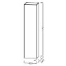 Шкаф пенал Jacob Delafon 40 L EB1850G-G1C подвесной Белый глянцевый МДФ / ЛДСП