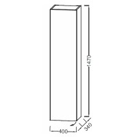 Шкаф пенал Jacob Delafon 40 L EB1850G-G1C подвесной Белый глянцевый МДФ / ЛДСП