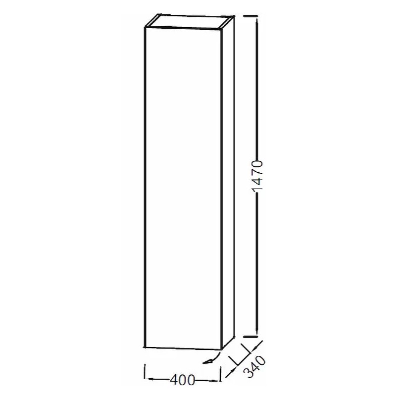 Шкаф пенал Jacob Delafon 40 L EB1850G-G1C подвесной Белый глянцевый МДФ / ЛДСП