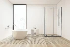 Душевой уголок Allen Brau Fantasy 160x80 3.11010.31 + 3.11012.31 профиль Черный матовый стекло прозрачное