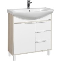 Тумба под раковину Aquaton Рико 80 1A215401RIB90 Белый Ясень фабрик МДФ / ЛДСП