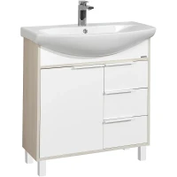 Тумба под раковину Aquaton Рико 80 1A215401RIB90 Белый Ясень фабрик МДФ / ЛДСП