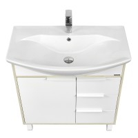 Тумба под раковину Aquaton Рико 80 1A215401RIB90 Белый Ясень фабрик МДФ / ЛДСП