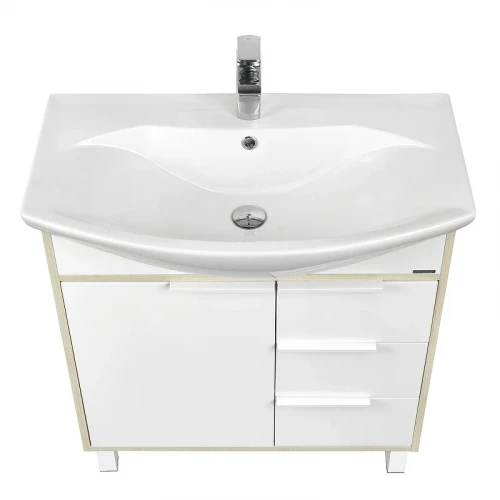 Тумба под раковину Aquaton Рико 80 1A215401RIB90 Белый Ясень фабрик МДФ / ЛДСП