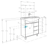 Тумба под раковину Aquaton Рико 80 1A215401RIB90 Белый Ясень фабрик МДФ / ЛДСП