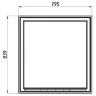 Зеркало ASB-Woodline Монте 80 10776 Бежевое массив дерева, стекло