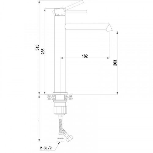 Смеситель для раковины Boch Mann Stella BN BM10437 Никель