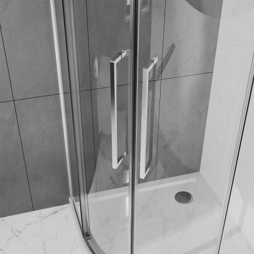 Душевой уголок Azario Shanghai 100x100 AZ-S43-100-MGR-CL профиль Графит матовый стекло прозрачное