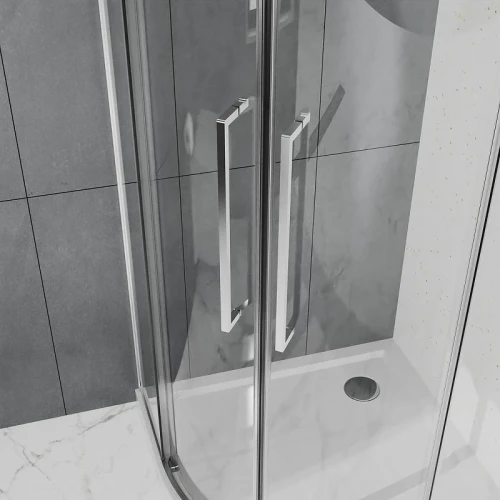 Душевой уголок Azario Shanghai 100x100 AZ-S43-100-MGR-CL профиль Графит матовый стекло прозрачное