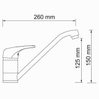 Смеситель для кухни WasserKRAFT Oder 6307 Хром латунь