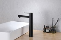 Смеситель для раковины Abber Emotion AF8811B Черный матовый латунь