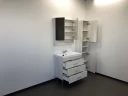 Тумба с раковиной Comforty Никосия 80Н 00004142204 Дуб белый МДФ / ЛДСП