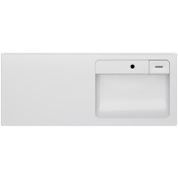 Раковина AM.PM X-Joy 120 R M85AWPR1201WG с местом под стиральную машину Белая искусственный камень (литьевой мрамор) с местом под стиральную машину, полувстраиваемая