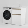 Раковина AM.PM X-Joy 120 R M85AWPR1201WG с местом под стиральную машину Белая искусственный камень (литьевой мрамор) с местом под стиральную машину, полувстраиваемая