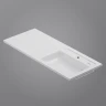 Раковина AM.PM X-Joy 120 R M85AWPR1201WG с местом под стиральную машину Белая искусственный камень (литьевой мрамор) с местом под стиральную машину, полувстраиваемая