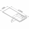 Раковина AM.PM X-Joy 120 R M85AWPR1201WG с местом под стиральную машину Белая искусственный камень (литьевой мрамор) с местом под стиральную машину, полувстраиваемая