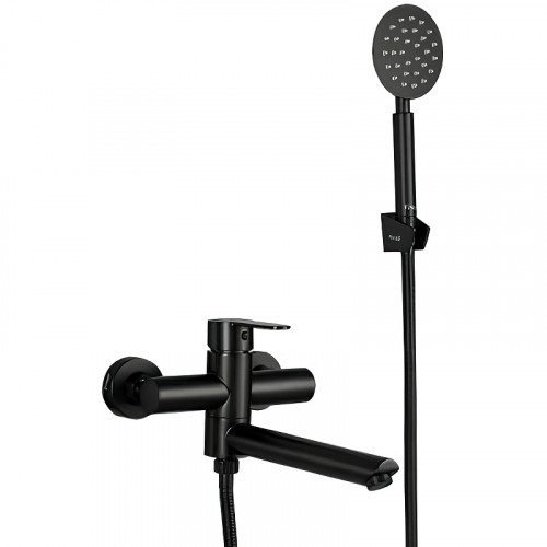 Смеситель для ванны Frap H801 F32801-6 универсальный Черный матовый нержавеющая сталь на стену