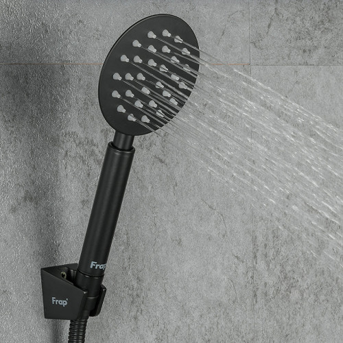 Смеситель для ванны Frap H801 F32801-6 универсальный Черный матовый нержавеющая сталь на стену