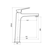 Смеситель для раковины Koller Pool Neon Cube NC0200XL Хром латунь